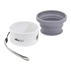 Silikon-Reisenapf für Haustiere mit Platz für Peti-to-Go PETI-185-Beutel